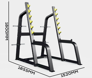 Rack Commerciale per Bilanciere <span class=keywords><strong>da</strong></span> Squat, Panca per Sollevamento Pesi per Allenamento Glutei e Chest Press, Attrezzatura Fitness per Palestra - Product Image 2