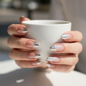 Lot de 15 <span class=keywords><strong>faux</strong></span> <span class=keywords><strong>ongles</strong></span> à presser de haute qualité, style français, en ABS, avec <span class=keywords><strong>colle</strong></span> gelée personnalisée, forme amande – Nouvelle collection - Product Image 6