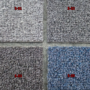 Dalles de moquette géométriques modernes carrées à poils ras, avec support antidérapant en caoutchouc, pour usage commercial et bureaux, en polypropylène tufté - Product Image 6