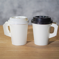 Vaso de Papel para Té, Resistente y Confiable, de 280gsm/300gsm, con Asa, para Exposiciones, Ferias Comerciales y Conferencias