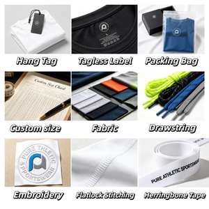 Pure Aussie voetbal casual shorts, voetbalshorts op maat, merk OEM shorts, split panel, trekkoord, ritszakken, populaire leverancier - Product Image 5