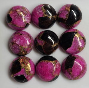 Cabujones Calibrados Planos de Cobre Rosa Natural con Efecto Ojo de Gato para Joyería, Todos los Tamaños, Venta al por Mayor, Gema de la Marca AMARA - Product Image 5