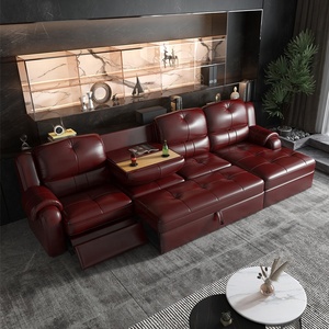 Canapé-lit multifonctionnel en cuir de designer italien Canapé de luxe pour salon de 4 <span class=keywords><strong>à</strong></span> 5 places avec rangement Fauteuil électrique inclinable de <span class=keywords><strong>première</strong></span> <span class=keywords><strong>classe</strong></span> - Product Image 3