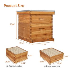Kit de Colmena de Abejas de Madera Recubierta de Cera, Equipo de Apicultura, Marco de Madera para Colmena, Cajas de Colmena Langstroth, Logotipo Personalizado - Product Image 2