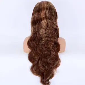 Peluca de cabello humano brasileño Remy, 12 a 32 pulgadas, Color brillante, Onda de encaje frontal, transparente, gran oferta