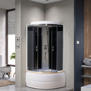 Unidades de ducha completas simples económicas Cabina de ducha de espacio pequeño Sector de aleación de aluminio ABS moderno Deslizante SWEET Cleer Arc 3 - Product Image 2