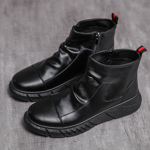 Bottes Martin tendance pour hommes, exclusives transfrontalières, décontractées, sportives, en cuir ultra-fibre, grandes tailles, nouvelle semelle en caoutchouc antidérapante - Product Image 4
