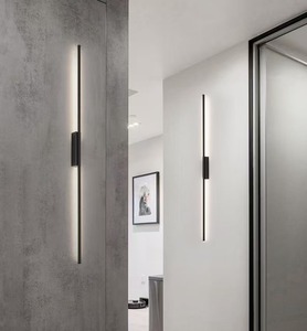 Thiết kế mới tối giản dài dải khách sạn phòng ngủ cạnh giường ngủ LED Đèn tường màu đen ấm áp phòng khách TV Backdrop LED Tường ánh sáng - Product Image 6