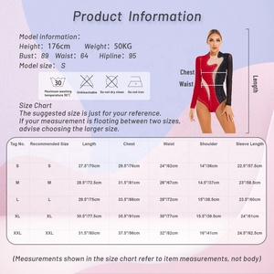 Body a Manica Lunga da Ginnastica per Ragazza per Esibizioni su Palco Abbigliamento da Danza Acrobatica e Artistica - Product Image 6