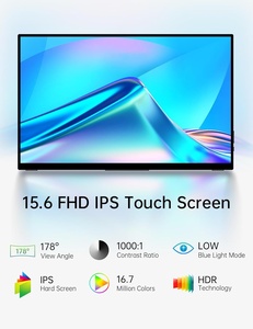 Monitor Portátil de 15.6 Pulgadas con Pantalla Táctil FHD IPS <span class=keywords><strong>16</strong></span>:9, Cristal Templado, Monitor de Viaje con Soporte y Altavoz para Teléfono y Laptop con USB-C - Product Image 2