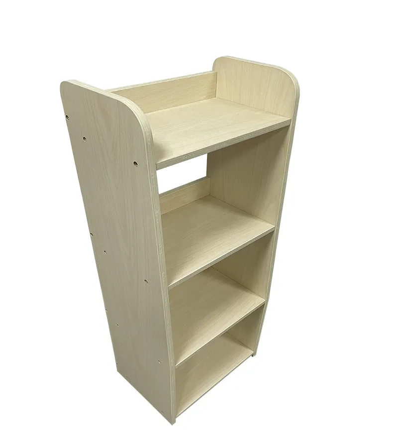Imple y útil-estante de madera moderno para libros, estantes de exhibición de cómics para sala de estar, color azul
