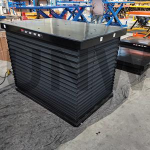 แท่นยกไฮดรอลิกแบบกรรไกรไฟฟ้าเคลื่อนที่ รับน้ำหนักได้ 500 กก. โครงเหล็ก ใช้ได้ทั้งระบบไฮดรอลิกและระบบแมนนวล สำหรับงานก่อสร้าง - Product Image 5