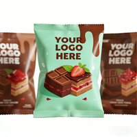 Sacs en plastique personnalisés en gros avec logo, pochettes plates à scellage arrière pour le stockage de snacks/chocolats/croustilles