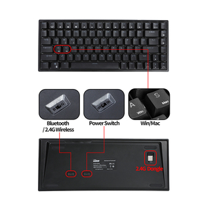 Royal Kludge RK84 RK tri modus rgb 2.4g gaming tastatur <span class=keywords><strong>wireless</strong></span> 80% hotswap mechanische tastatur 84 weiß hot-swap telefon - Product Image 3