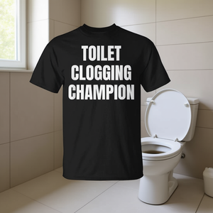 T-shirt Champion des bouchons de toilettes, blagues amusantes pour papa, cadeau pour hommes - Product Image 3