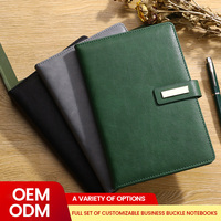 Cahier en cuir véritable de couleur unie de qualité supérieure avec logo personnalisé pour les activités promotionnelles