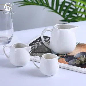White Porcelain Oem Guangdong Factory <strong>Tea</strong> Coffee <strong>Small</strong> Ceramic Milk <strong>Pot</strong> with Handle - Product Image 1