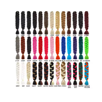 Tendencias 2025 Tresses 82 ''165g Extensions de cheveux à tresser Jumbo Non Flame Fiber Box Premium Fiber Synthetic Hair