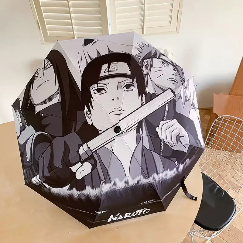 Yüksek kalite yeni moda anime ninja şemsiye hediye öğrenciler Narutos katlanır şemsiye