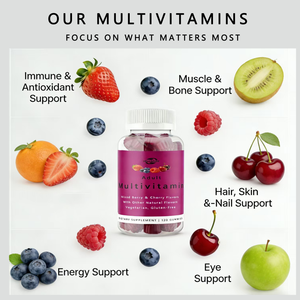 Gummies multivitaminées pour adultes avec logo personnalisé, 120 unités, pour booster l'énergie et soutenir le système immunitaire, fabrication OEM - Product Image 3