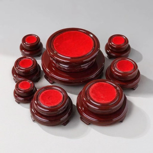 Base de Exhibición de Madera para Decoración del Hogar u Oficina, Adornos, Otros Productos de Cristal, Bola de Cristal Giratoria Redonda de Doble Capa - Product Image 4