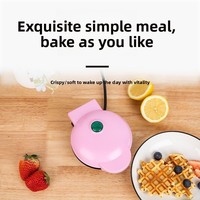Mini gaufrier électrique et machine à pain, crêpière, machine à gâteaux et sandwichs pour le petit-déjeuner - Entièrement automatique, en plastique, usage domestique, 350W