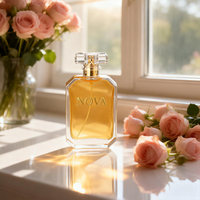 Flacon de parfum en verre carré de luxe personnalisé de 30 ml, 50 ml, 100 ml fabriqué en usine
