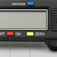 Pied à coulisse numérique électronique en plastique 0-150 mm (6 pouces) avec écran LCD, jauge de zéro, outil de mesure avec étui pour le bricolage
