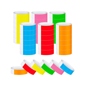 Bracelet jetable personnalisé en papier imperméable DuPont, avec logo personnalisé, impression numérique, pour événements promotionnels et billets d'entrée - Product Image 1