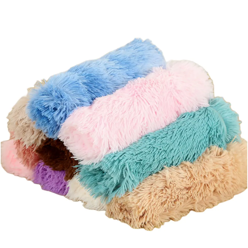 Couverture de luxe en peluche double couche toutes saisons pour animaux de compagnie Chats et chiens Literie douce et confortable pour animaux de compagnie