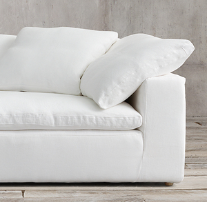 <span class=keywords><strong>Canapé</strong></span> RH Cloud en lin blanc de style moderne et luxueux personnalisé par Rhoohill pour salon, <span class=keywords><strong>canapé</strong></span> d'intérieur 3 <span class=keywords><strong>places</strong></span>, meubles de salon - Product Image 6