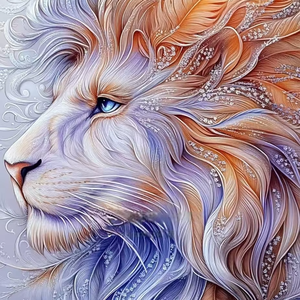 Lion Cross Stitch Embroidery Crafts for Needlework & Home Decor