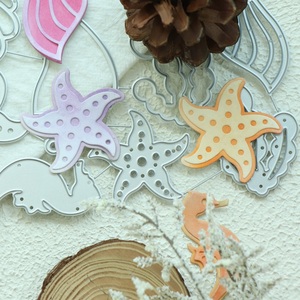 1pc Fustelle in metallo a forma di <span class=keywords><strong>organismo</strong></span> marino per la creazione di biglietti, fustelle decorative per scrapbooking fai da te e lavori artigianali - Product Image 3