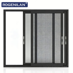 ROGENILAN ผู้จัดจำหน่ายจากจีน <span class=keywords><strong>หน้าต่าง</strong></span>กระจกอลูมิเนียมแบบแคบพิเศษ <span class=keywords><strong>หน้าต่าง</strong></span><span class=keywords><strong>บาน</strong></span><span class=keywords><strong>เลื่อน</strong></span>กระจก Low-E สองชั้นสำหรับภายนอก พร้อมมุ้งลวด - Product Image 2