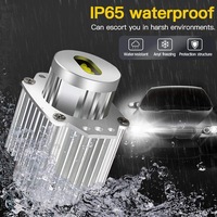 Phares LED de voiture 80W avec anneau lumineux Halo, ampoules 12-30V, feux antibrouillard Angel Eyes