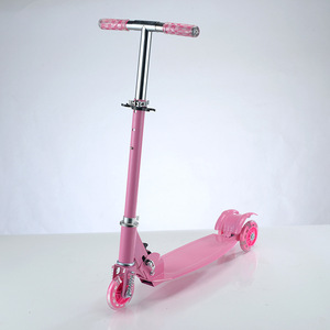 Kids Scooter <b>Three</b> Wheel Foldable Height Adjustable For 2-6 Years Old Children Pink Color - Product Image 1