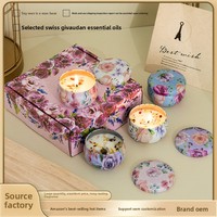 En stock, vente en gros : Coffret cadeau de bougies d'aromathérapie, idéal pour la Saint-Valentin, les anniversaires, un cadeau attentionné pour hôtesse ; sans fumée
