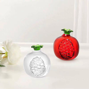 Nouveau cristal fruits Figurine verre <span class=keywords><strong>presse</strong></span>-papiers grenade pêche modèle maison salon fenêtre ornement - Product Image 5