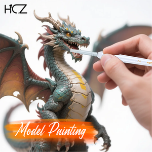 Ensemble de pinceaux de précision ronds pour artistes, en nylon, avec manche en acrylique blanc, pour la peinture artistique, marque privée - Product Image 6