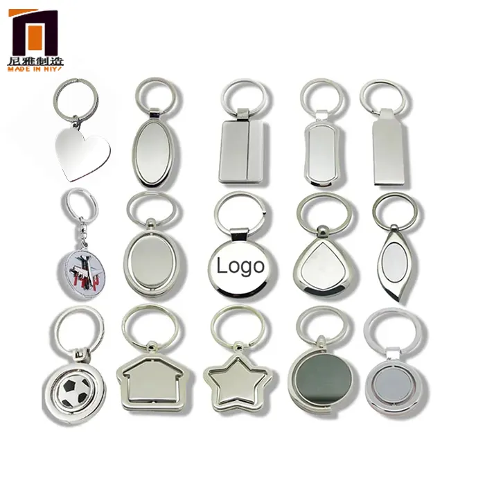 Porte-clés coeur voiture porte-clés accessoires Souvenir luxe Sublimation Logo émail maison blanc personnalisé métal porte-clés en vrac