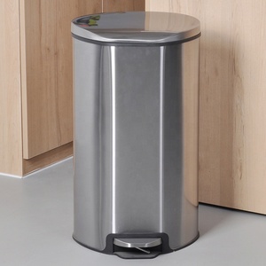 HANGSHAU Bote <span class=keywords><strong>de</strong></span> <span class=keywords><strong>basura</strong></span> <span class=keywords><strong>de</strong></span> gran capacidad <span class=keywords><strong>de</strong></span> <span class=keywords><strong>30</strong></span> <span class=keywords><strong>L</strong></span> Bote <span class=keywords><strong>de</strong></span> <span class=keywords><strong>basura</strong></span> <span class=keywords><strong>de</strong></span> <span class=keywords><strong>acero</strong></span> <span class=keywords><strong>inoxidable</strong></span> Bote <span class=keywords><strong>de</strong></span> <span class=keywords><strong>basura</strong></span> con pedal <span class=keywords><strong>de</strong></span> metal impreso personalizado - Product Image 2