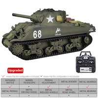 Heng Long 3898 U.S. M4A3 Sherman 1/16 2.4G bataille infrarouge BB Airsoft fumée lumières son acier métal chenille RC réservoir modèle jouet