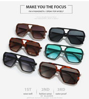 Nouvelles Lunettes de Soleil Double Pont 2026 pour Hommes et Femmes, Monture Oversize Tendance, Verres PC, Protection UV400, Idéales pour l'Extérieur