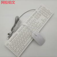 Clavier et souris de jeu arabe filaire USB Combo ABS avec logo personnalisable Petites quantités prises en charge