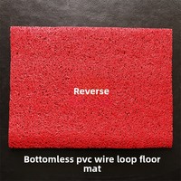 Premium 12mm Hohlflor-PVC-Teppiche ohne Rückenbeschichtung, Festliches Rot, Transparenter Rutschfester Teppich für Haushalt, Eingang und Foyer