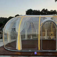 Dôme géodésique en polycarbonate transparent pour toit ouvrant, résistant aux chocs, tente en dôme, igloo en polycarbonate, OEM/ODM