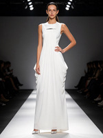 Robe longue élégante sans manches Bettergirl Fashion, nouvelle collection été 2026, col rond plissé, robe décontractée en tricot