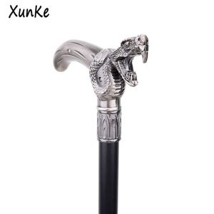 Canne de mode argentée ouverte en forme de serpent canne de marche rétro pour homme accessoire de mariage accessoire de cinéma - Product Image 6