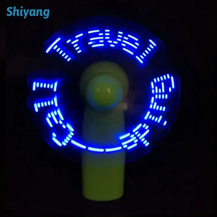 Company promotion gift advertising custom LOGO and message LED mini fan