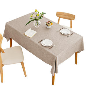 ผ้าปูโต๊ะสกาย คอตตอนลินิน สีพื้น กันน้ำ สำหรับโต๊ะอาหารที่บ้าน รูปทรงสี่เหลี่ยมผืนผ้า ใช้ได้ทั่วโลก - Product Image 3